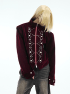 Metallic Button Embellished Cropped Jacket - COPPING THREADS - ArguE CulturE