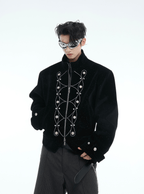 Metallic Button Embellished Cropped Jacket - COPPING THREADS - ArguE CulturE