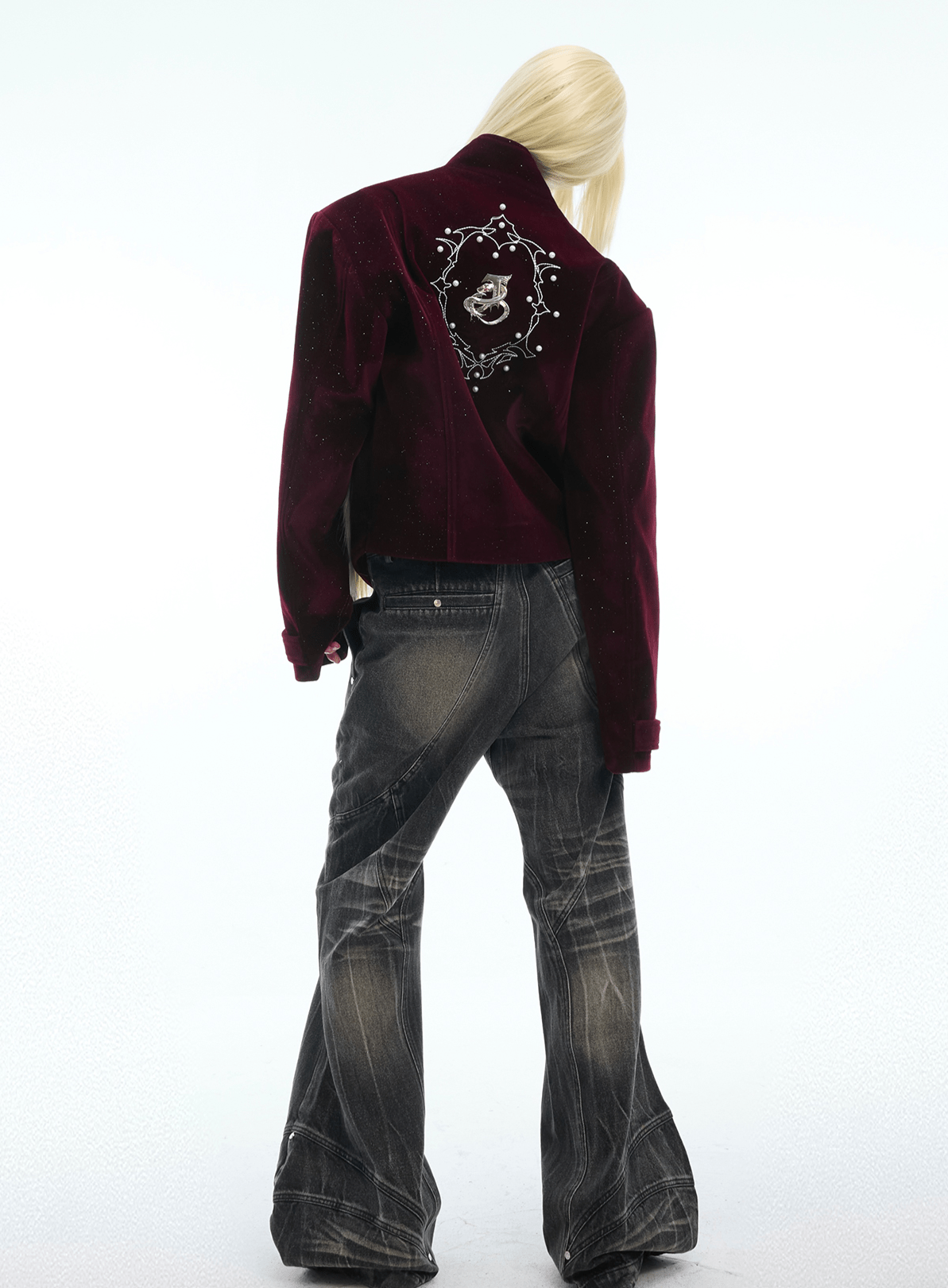 Metallic Button Embellished Cropped Jacket - COPPING THREADS - ArguE CulturE