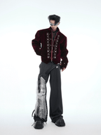 Metallic Button Embellished Cropped Jacket - COPPING THREADS - ArguE CulturE