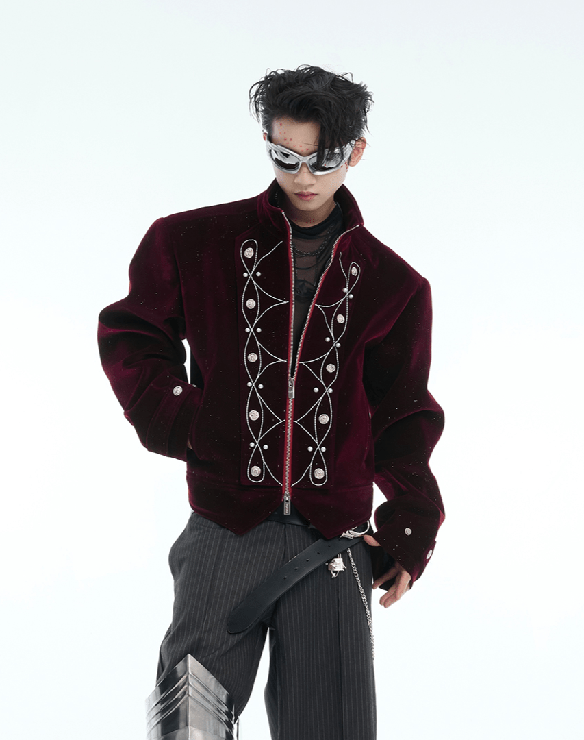 Metallic Button Embellished Cropped Jacket - COPPING THREADS - ArguE CulturE Hauptbild