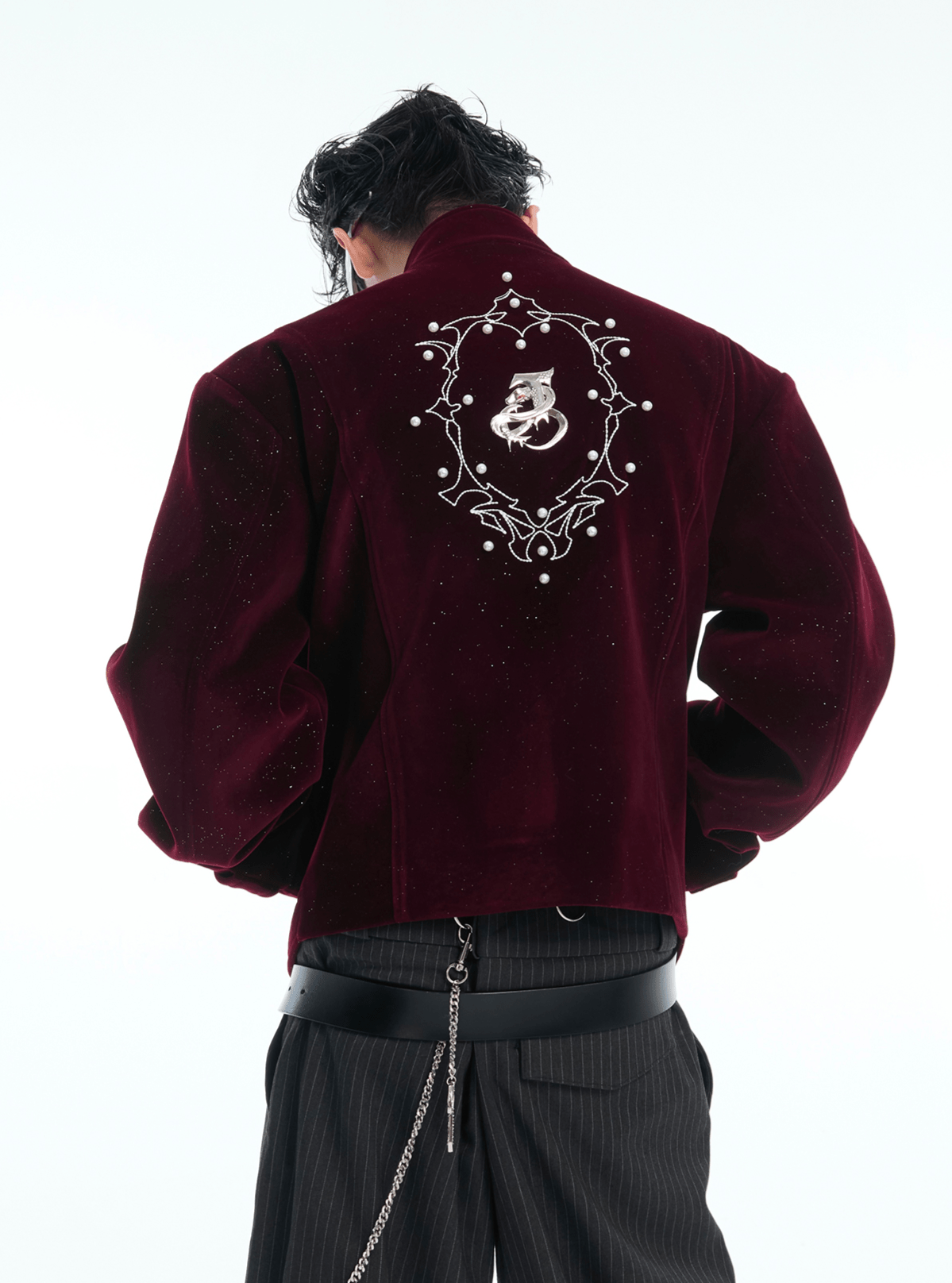 Metallic Button Embellished Cropped Jacket - COPPING THREADS - ArguE CulturE