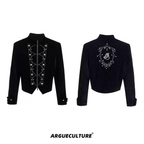 Metallic Button Embellished Cropped Jacket - COPPING THREADS - ArguE CulturE