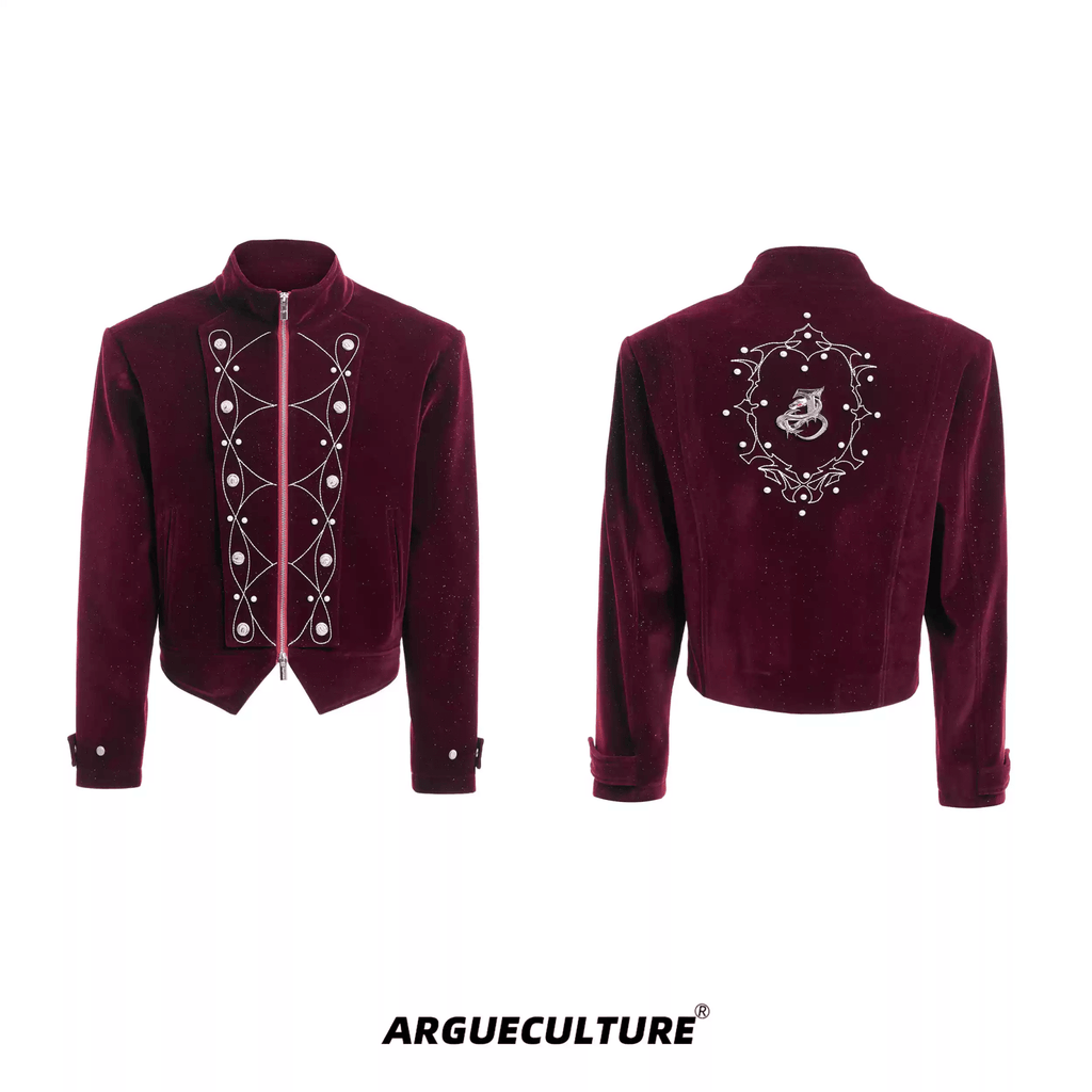 Metallic Button Embellished Cropped Jacket - COPPING THREADS - ArguE CulturE