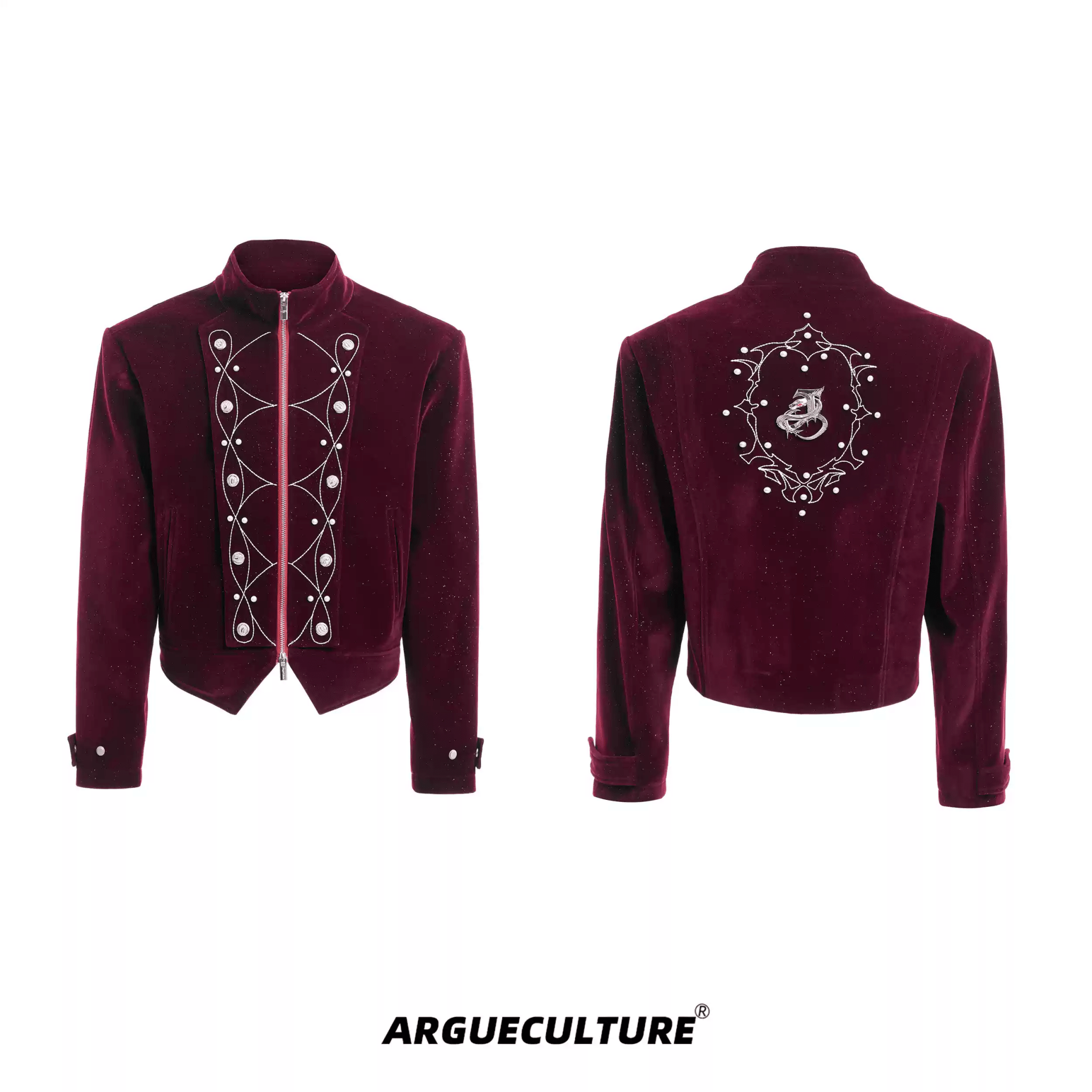 Metallic Button Embellished Cropped Jacket - COPPING THREADS - ArguE CulturE