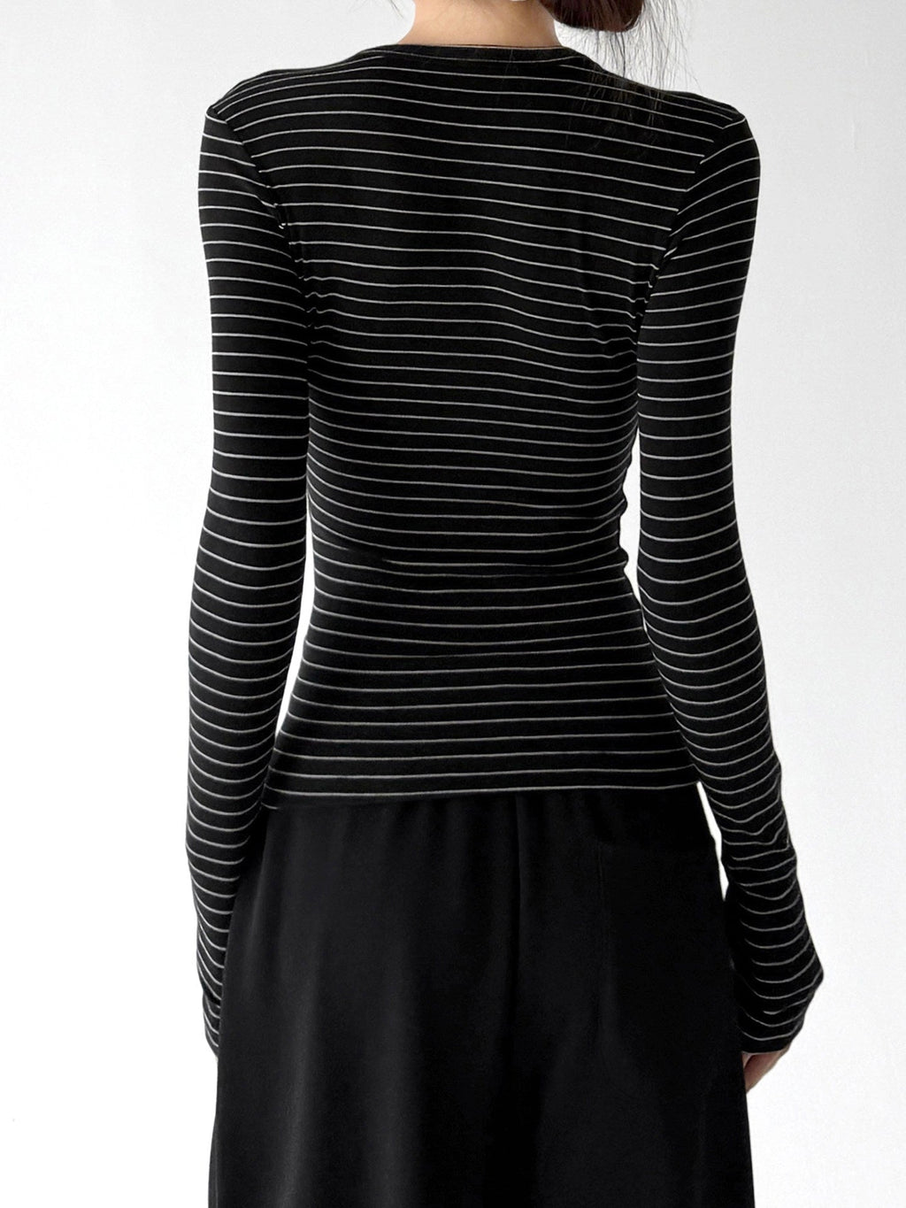 Micro-Stripe Long-Sleeve Top - CT66237 - COPPING THREADS - CT ORIGINALS