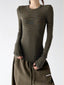 Micro-Stripe Long-Sleeve Top - CT66237 - COPPING THREADS - CT ORIGINALS