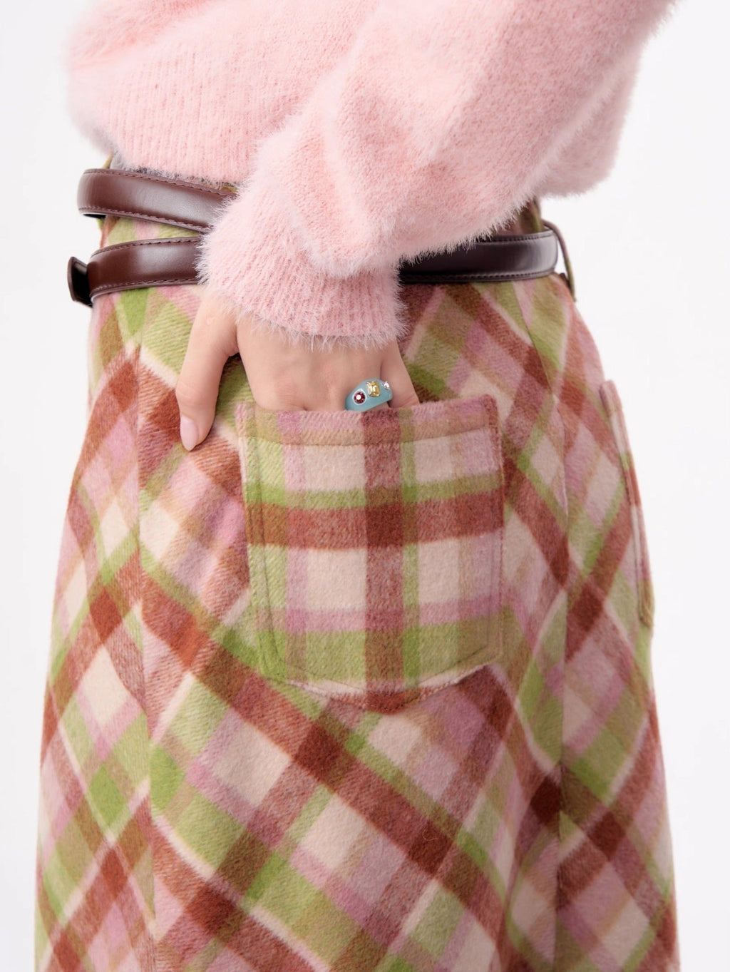 Midi Checkered Skirt - COPPING THREADS - 11SH