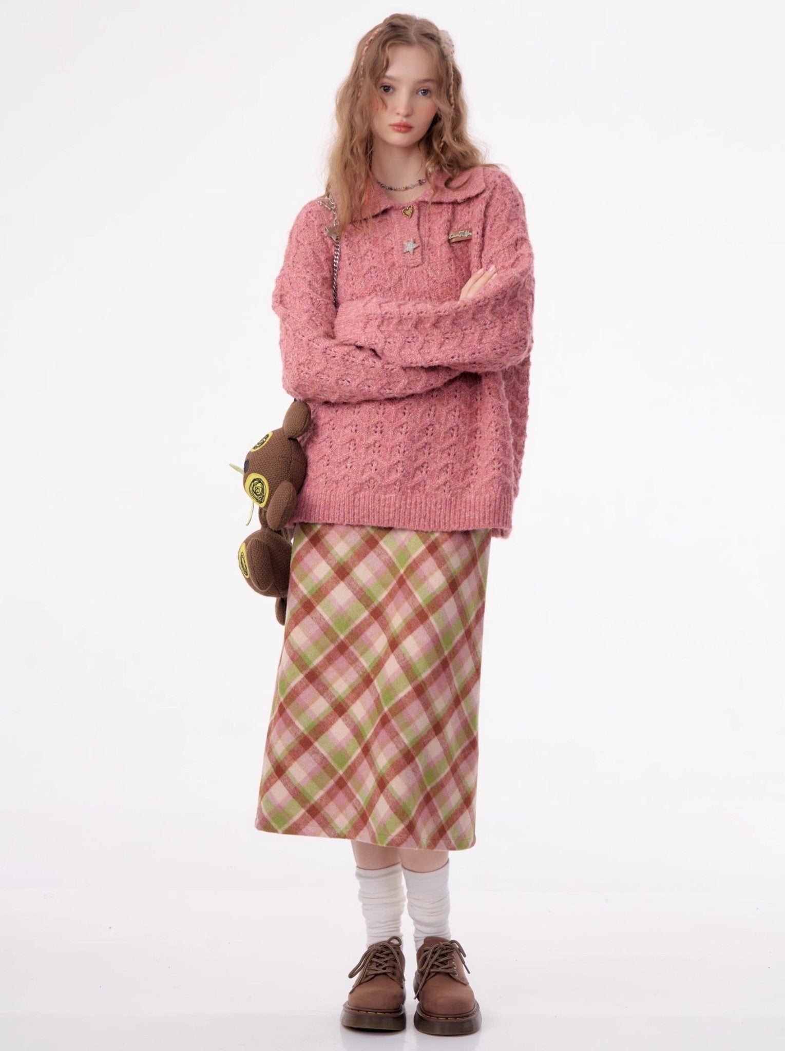 Midi Checkered Skirt - COPPING THREADS - 11SH