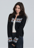 Midnight Stripe Fair Isle Cardigan - COPPING THREADS - CHICISLAND