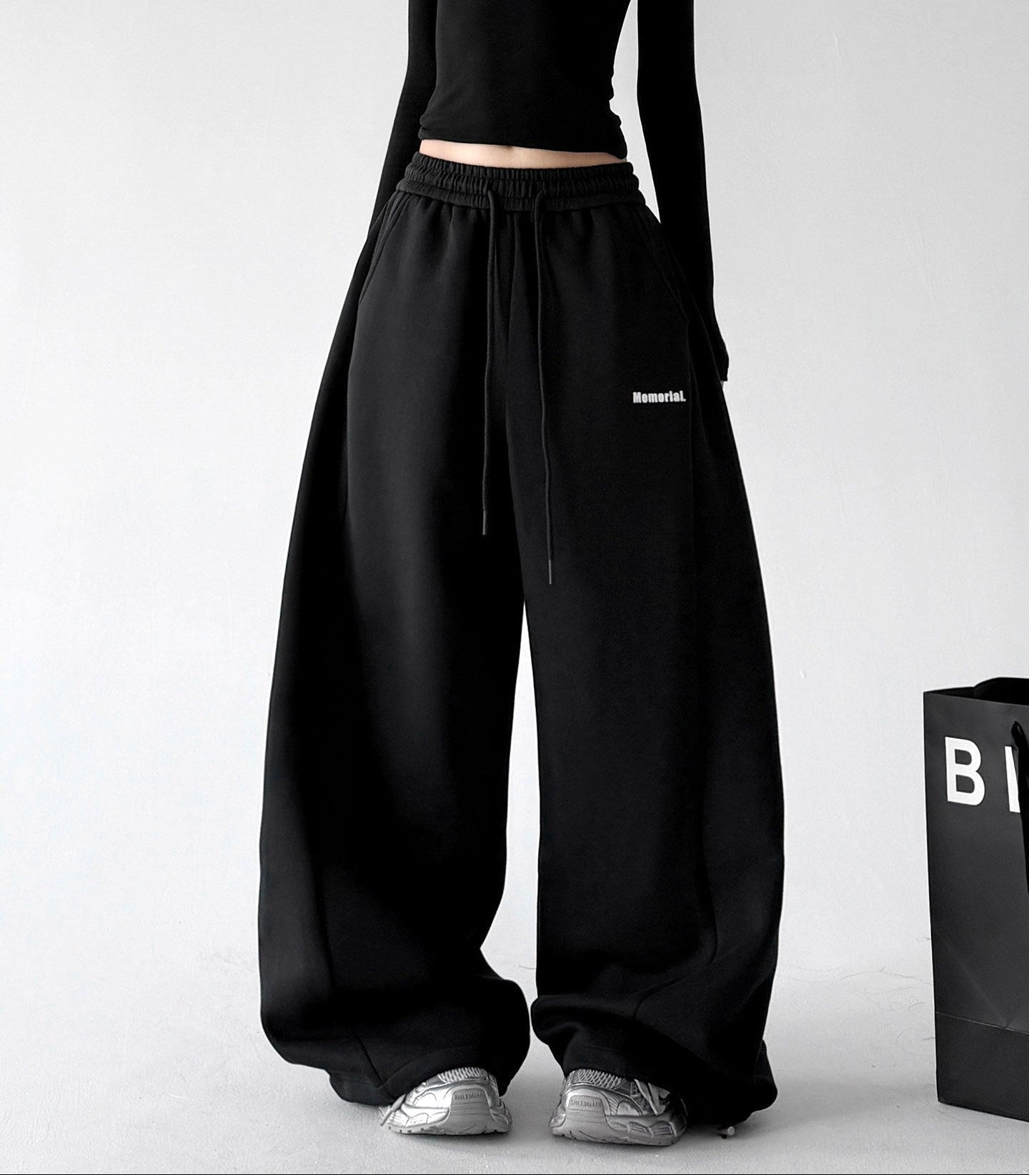 Minimal-Logo Curved-Leg Sweatpants - CT2695 - COPPING THREADS - CT ORIGINALS 메인 이미지