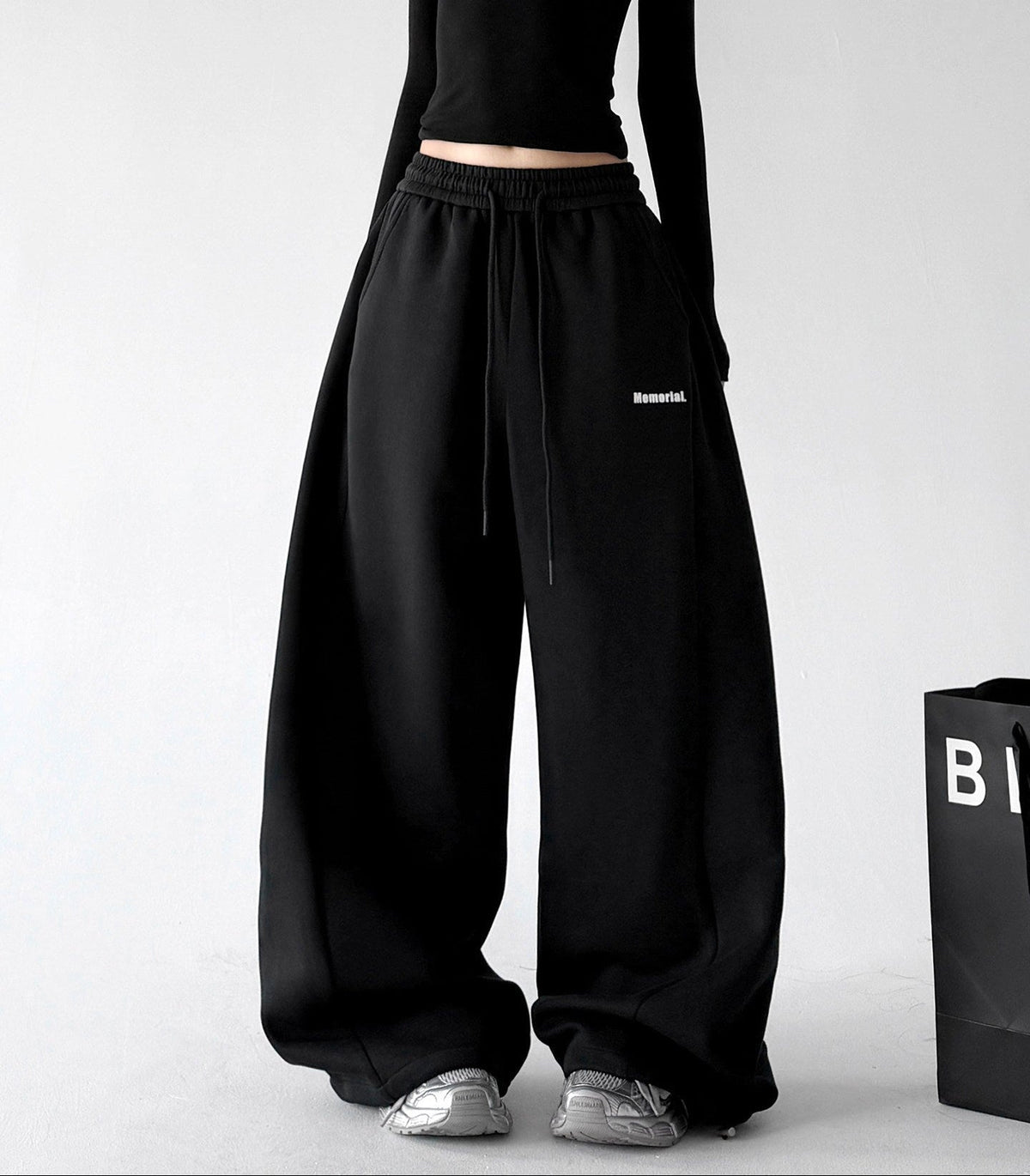 Minimal-Logo Curved-Leg Sweatpants - CT2695 - COPPING THREADS - CT ORIGINALS