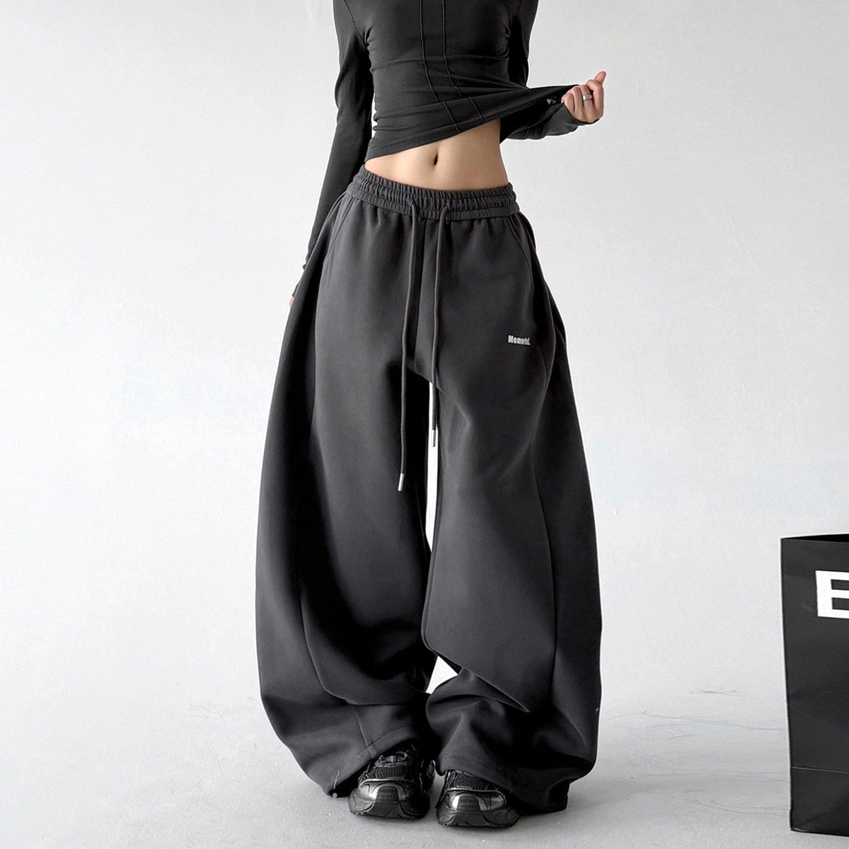 Minimal-Logo Curved-Leg Sweatpants - CT2695 - COPPING THREADS - CT ORIGINALS
