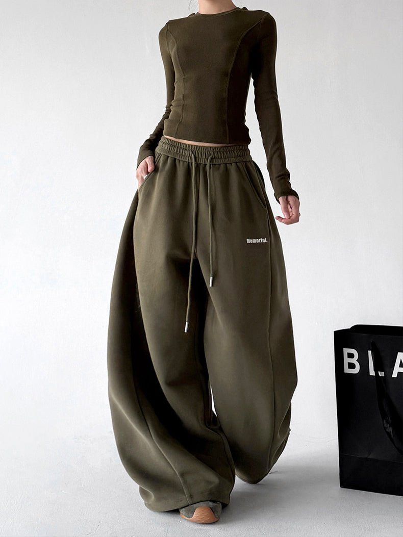 Minimal-Logo Curved-Leg Sweatpants - CT2695 - COPPING THREADS - CT ORIGINALS