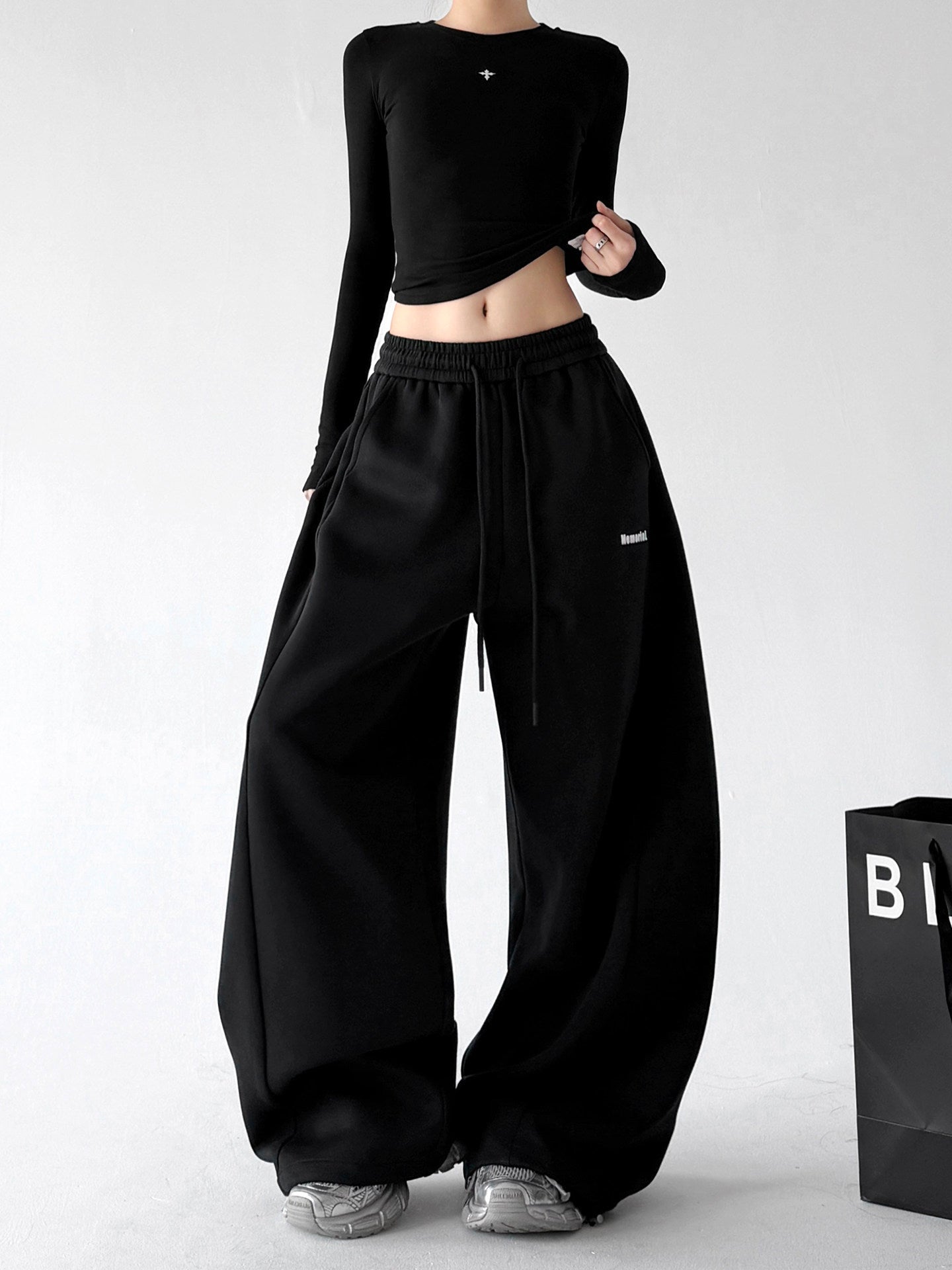 Minimal-Logo Curved-Leg Sweatpants - CT2695 - COPPING THREADS - CT ORIGINALS