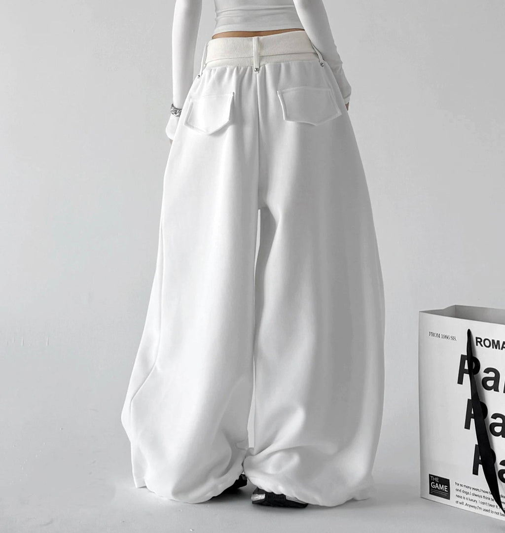 Minimal Wide-Leg Sweatpants - COPPING THREADS - CT ORIGINALS