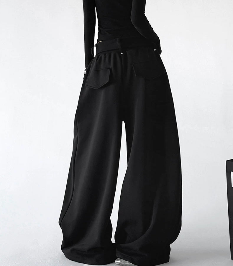 Minimal Wide-Leg Sweatpants - COPPING THREADS - CT ORIGINALS