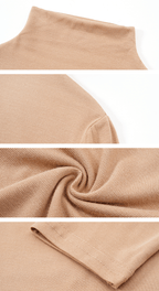 Mock Neck Fitted Half Sleeve Tee - COPPING THREADS - Anna Aneae