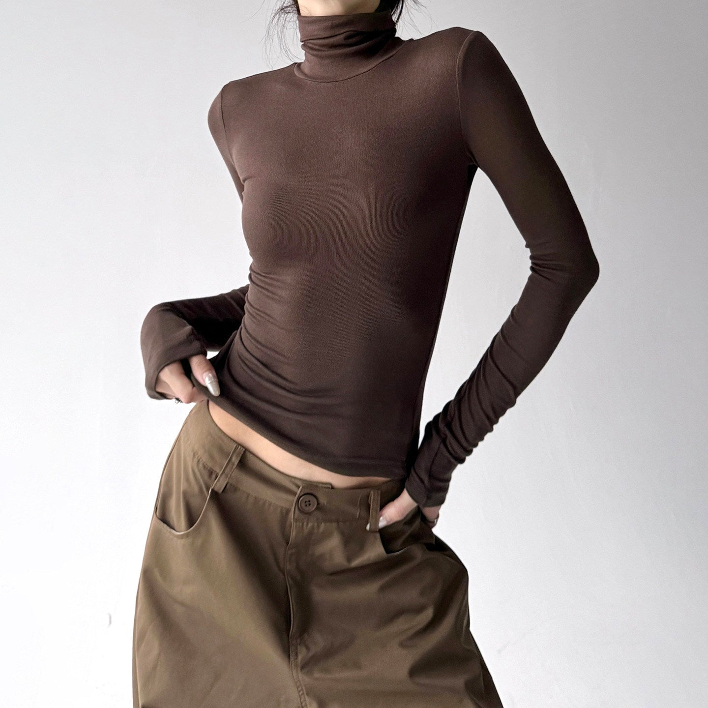 Mock-Neck Long-Sleeve Top - CT5177 - COPPING THREADS - CT ORIGINALS Main image