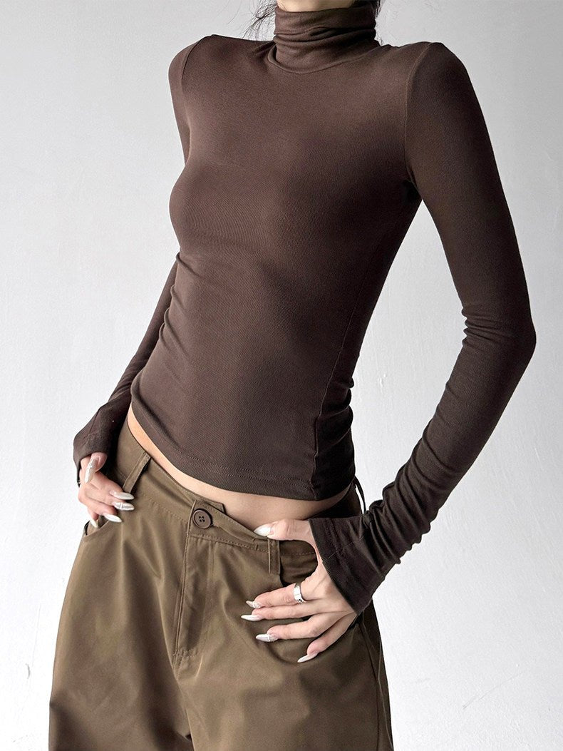 Mock-Neck Long-Sleeve Top - CT5177 - COPPING THREADS - CT ORIGINALS