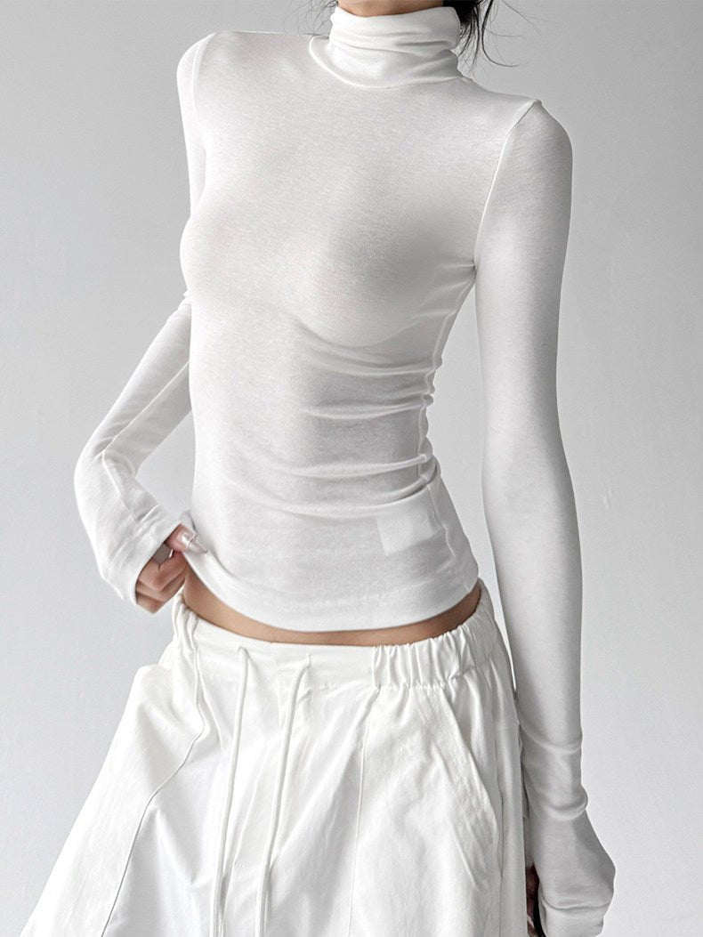 Mock-Neck Long-Sleeve Top - CT5177 - COPPING THREADS - CT ORIGINALS