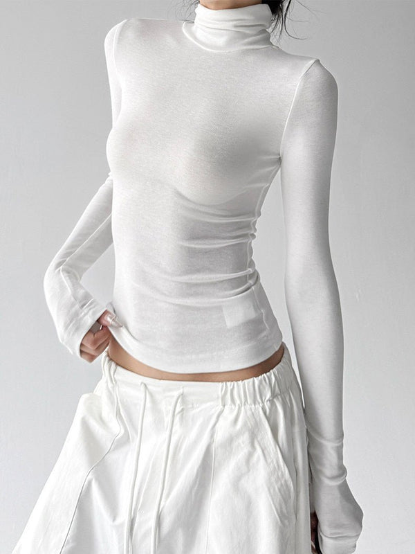 Mock-Neck Long-Sleeve Top - CT5177 - COPPING THREADS - CT ORIGINALS