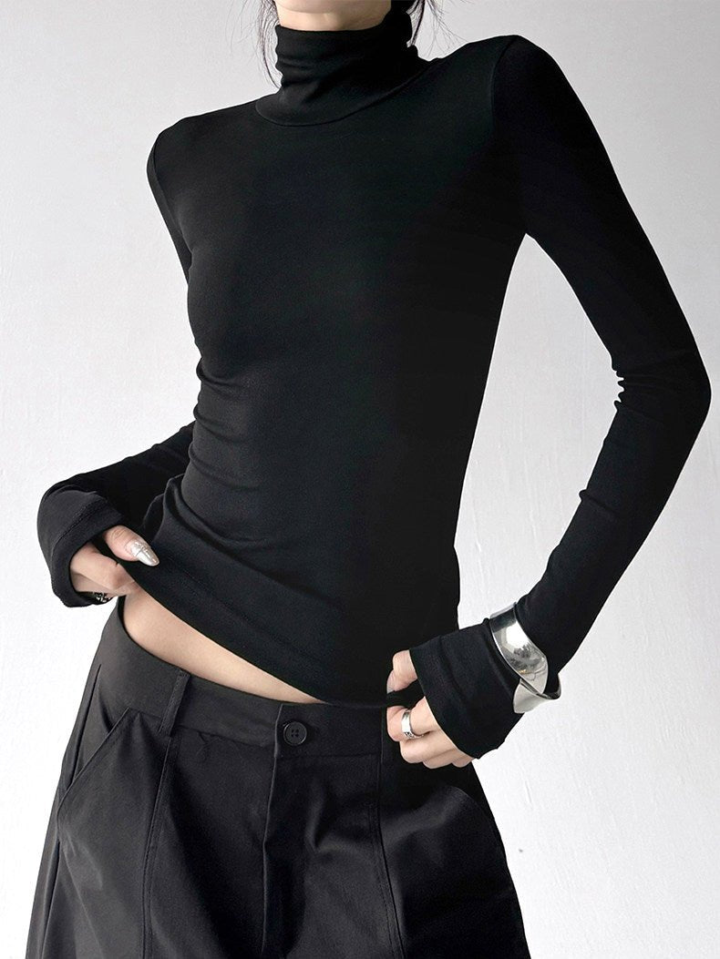 Mock-Neck Long-Sleeve Top - CT5177 - COPPING THREADS - CT ORIGINALS