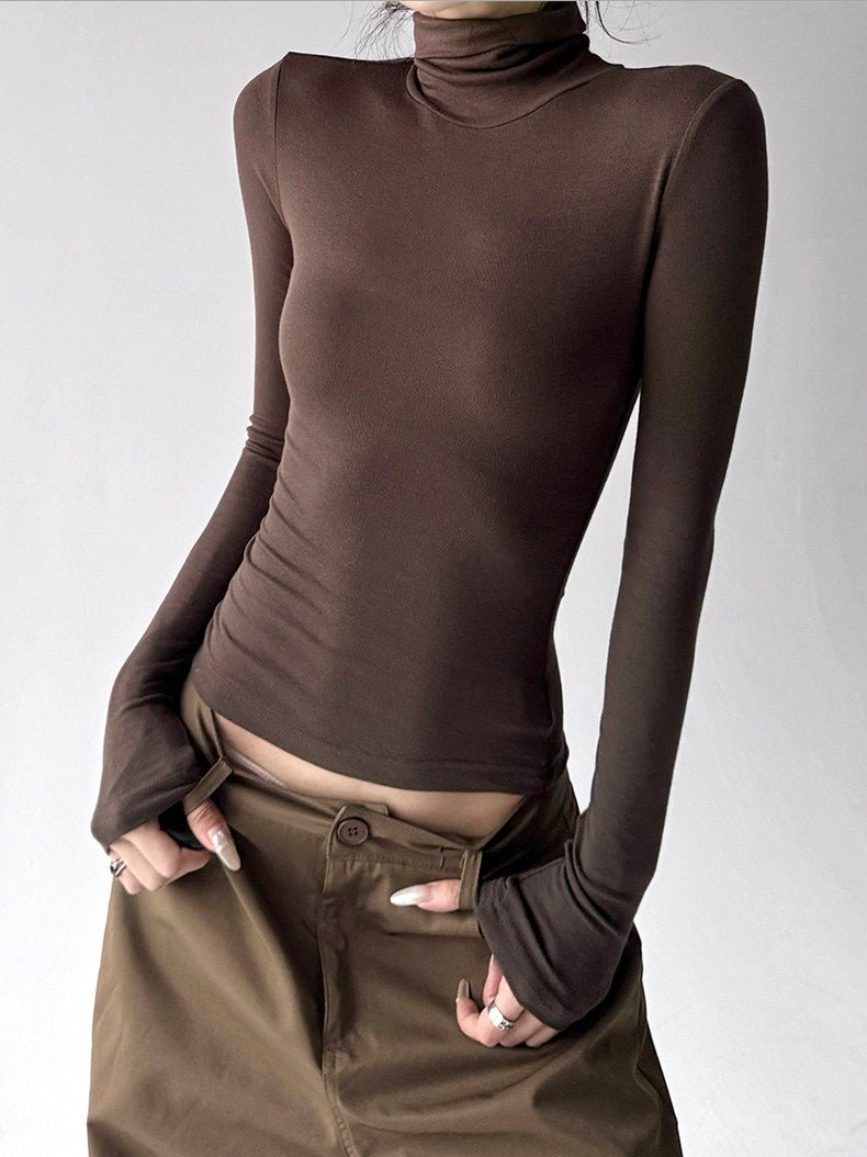 Mock-Neck Long-Sleeve Top - CT5177 Secondary image