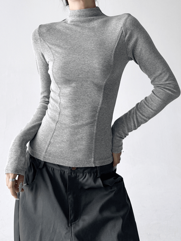 Mock Neck Slim Fit Long Sleeve Top - CT5161 - COPPING THREADS - CT Select