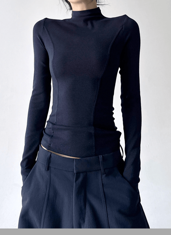 Mock Neck Slim Fit Long Sleeve Top - CT5161 - COPPING THREADS - CT Select