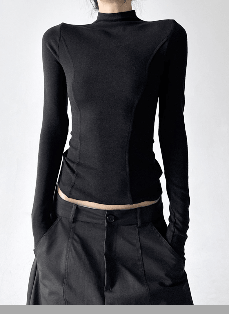 Mock Neck Slim Fit Long Sleeve Top - CT5161 - COPPING THREADS - CT Select