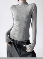 Mock Neck Slim Fit Long Sleeve Top - CT5161 - COPPING THREADS - CT Select