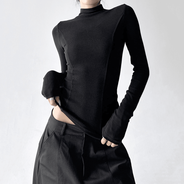 Mock Neck Slim Fit Long Sleeve Top - CT5161 - COPPING THREADS - CT Select