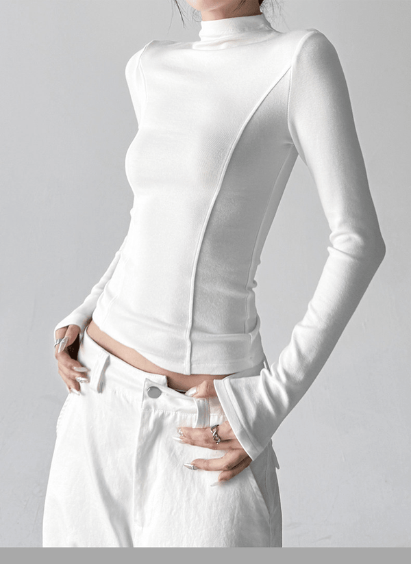 Mock Neck Slim Fit Long Sleeve Top - CT5161 - COPPING THREADS - CT Select