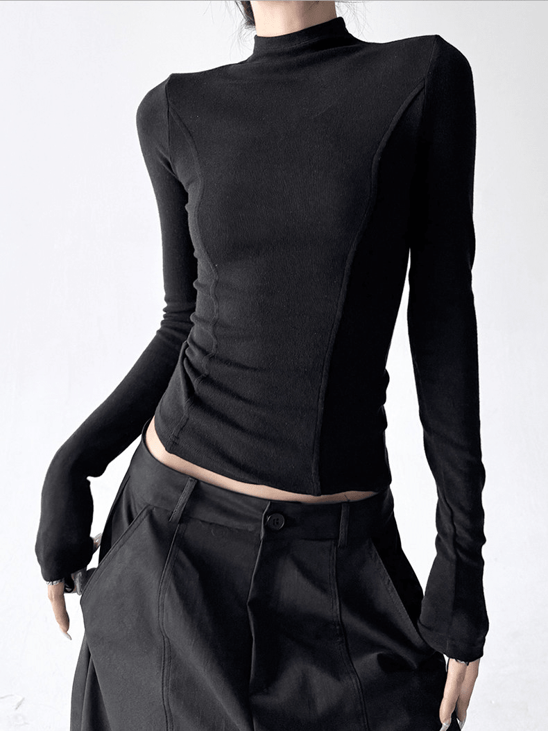 Mock Neck Slim Fit Long Sleeve Top - CT5161 - COPPING THREADS - CT Select