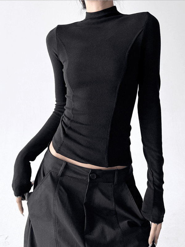 Mock Neck Slim Fit Long Sleeve Top - CT5161 - COPPING THREADS - CT Select