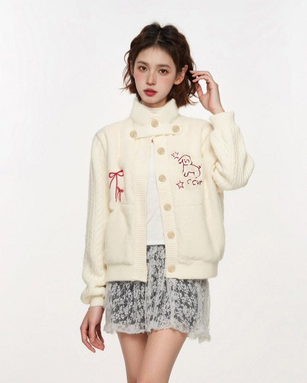 Mohair Blend Mock Neck Knit Sweater - COPPING THREADS - CT Select