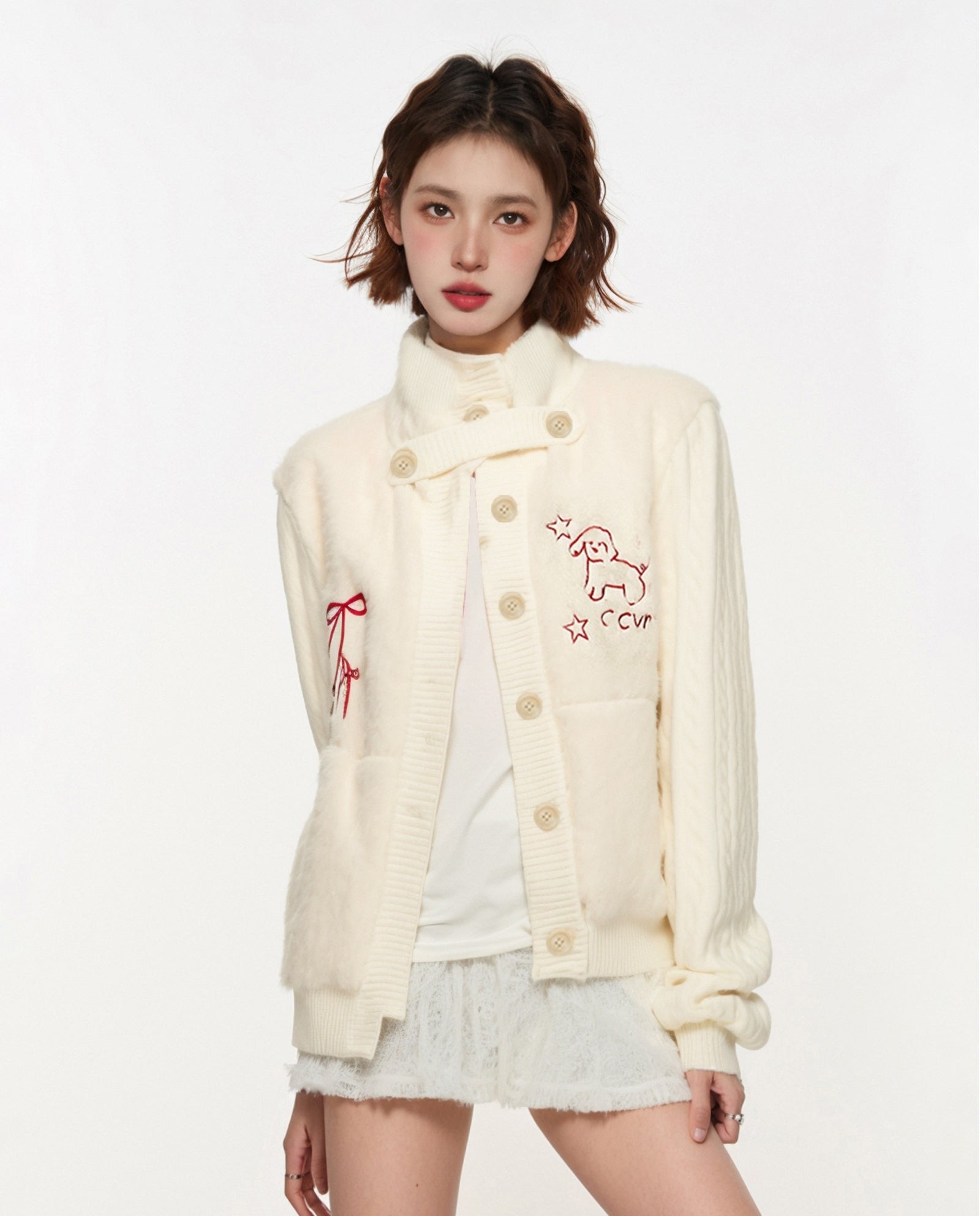 Mohair Blend Mock Neck Knit Sweater - COPPING THREADS - CT Select