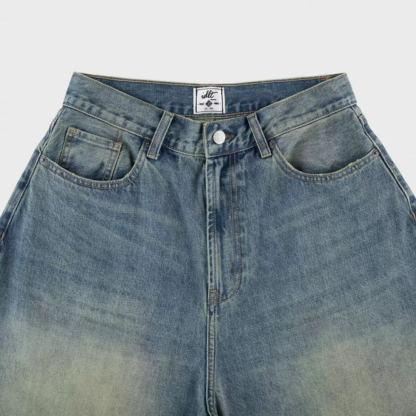 Mud-Wash Baggy Jeans - COPPING THREADS - IDLT
