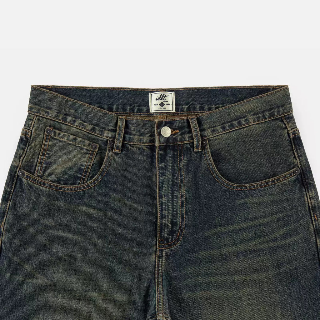 Mud-Wash Flared Jeans - COPPING THREADS - IDLT