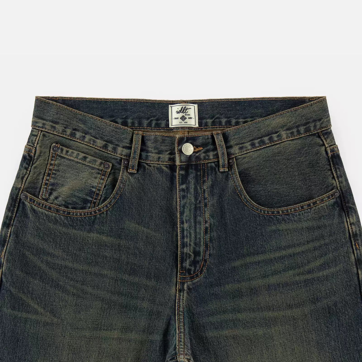 Mud-Wash Flared Jeans - COPPING THREADS - IDLT