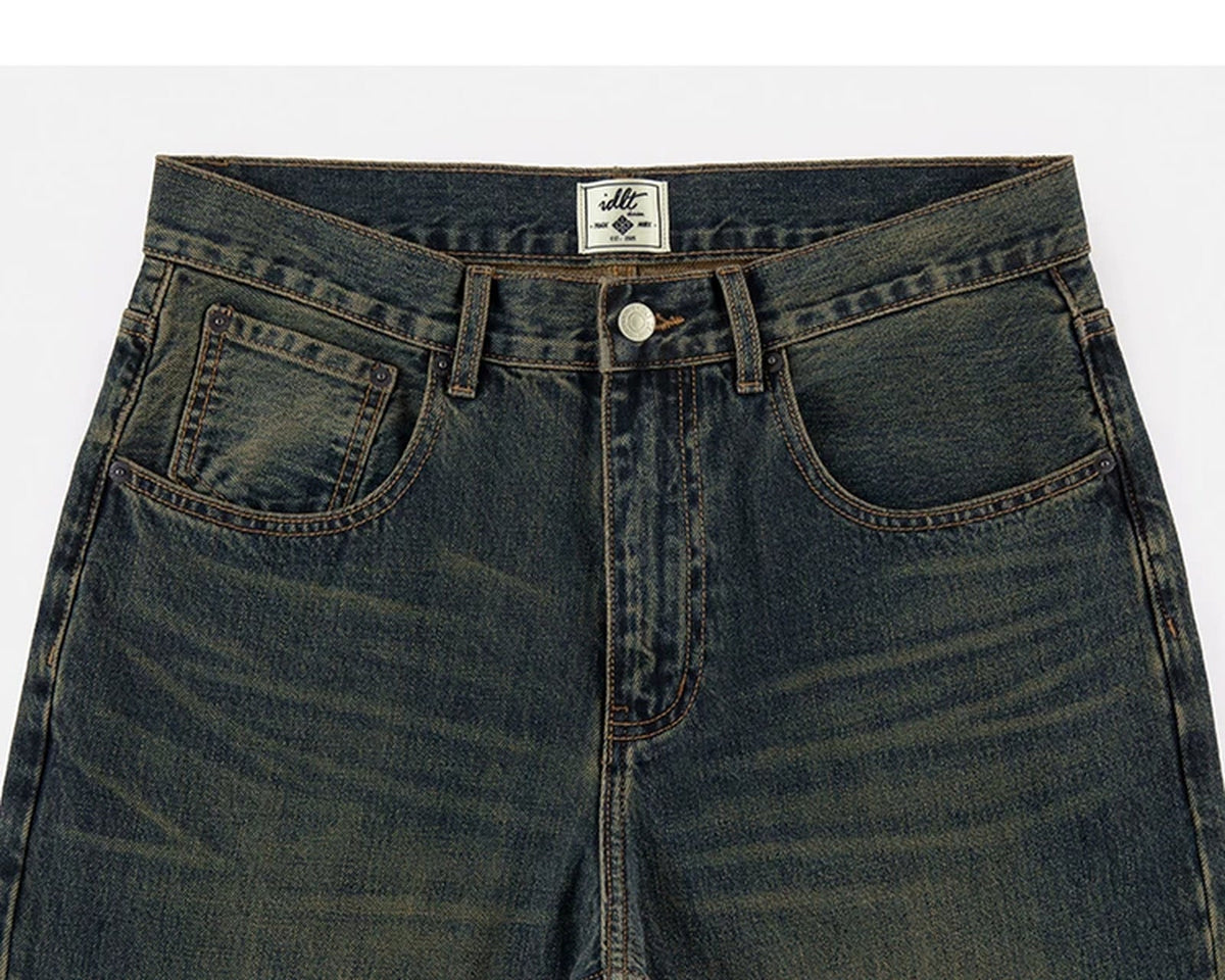 Mud-Wash Flared Jeans - COPPING THREADS - IDLT