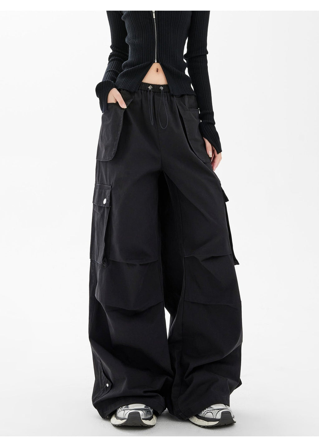 Multi - Pocket Crinkled Cargo Pants - COPPING THREADS - CHICISLAND