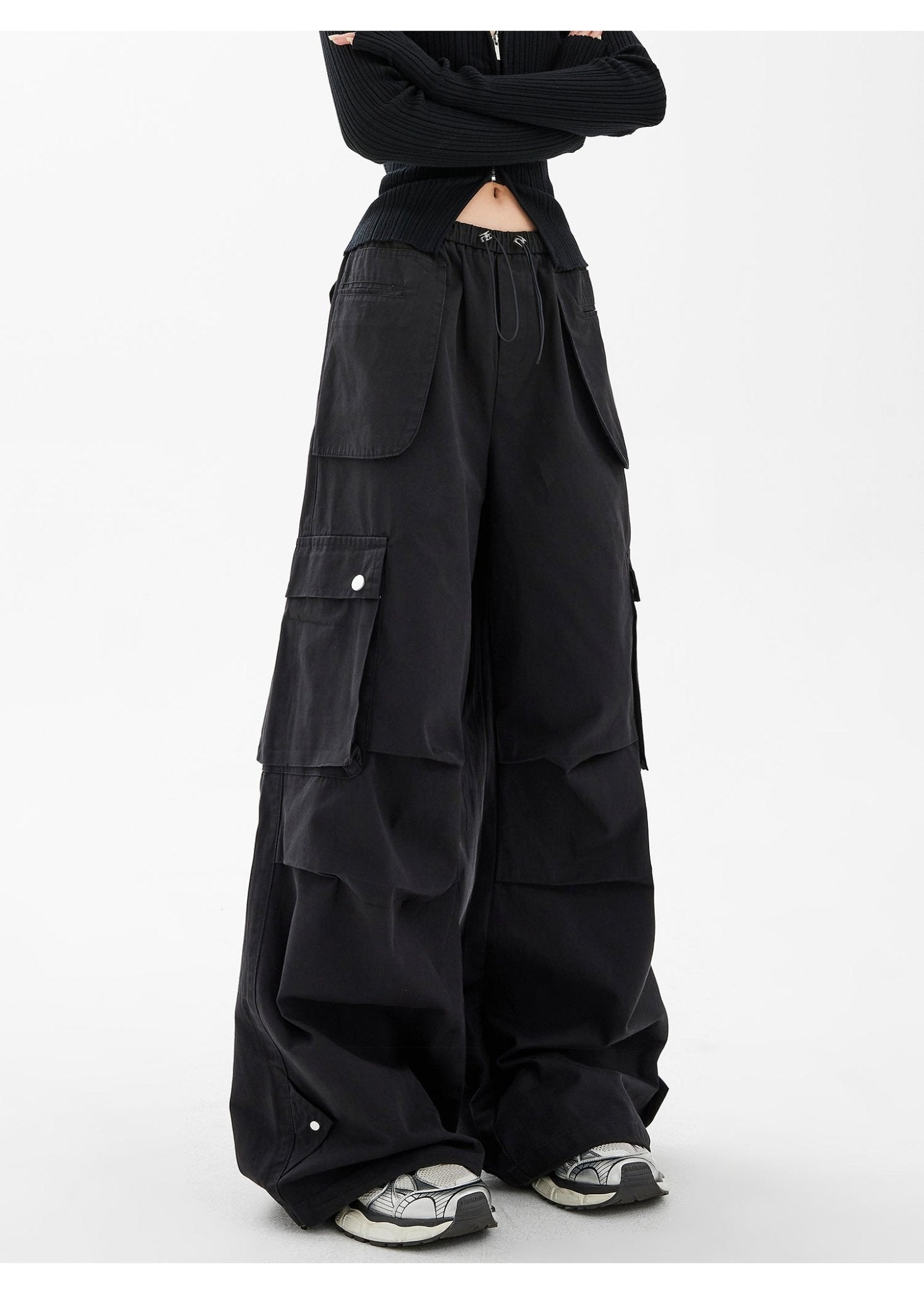 Multi - Pocket Crinkled Cargo Pants - COPPING THREADS - CHICISLAND