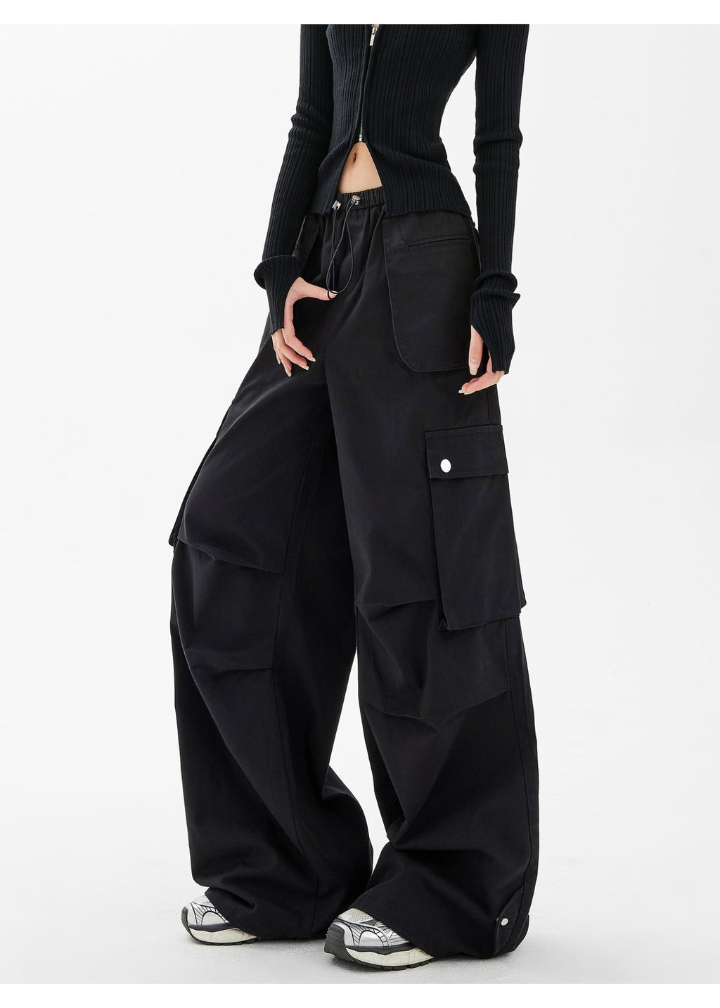 Multi - Pocket Crinkled Cargo Pants - COPPING THREADS - CHICISLAND