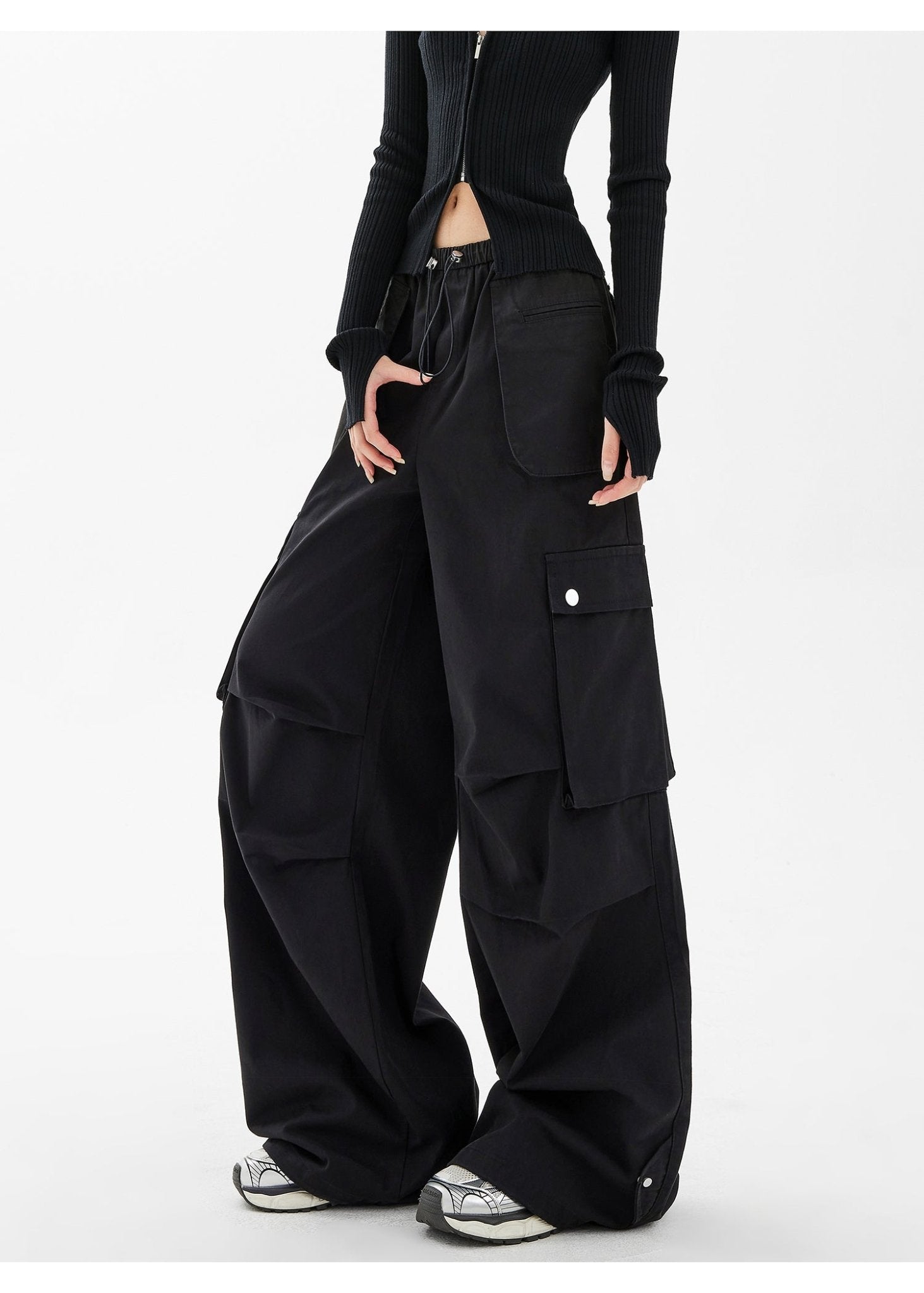 Multi - Pocket Crinkled Cargo Pants - COPPING THREADS - CHICISLAND