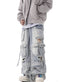 Multi - Pocket Heavy - Washed Ripped Denim Cargo Pants - COPPING THREADS - CHICISLAND