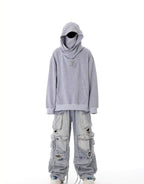 Multi - Pocket Heavy - Washed Ripped Denim Cargo Pants - COPPING THREADS - CHICISLAND