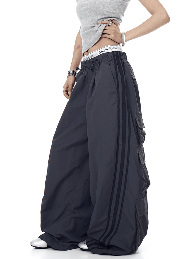 Multi - Pocket Tactical Wide - Leg Paratrooper Pants - COPPING THREADS - CT Select Hover Image