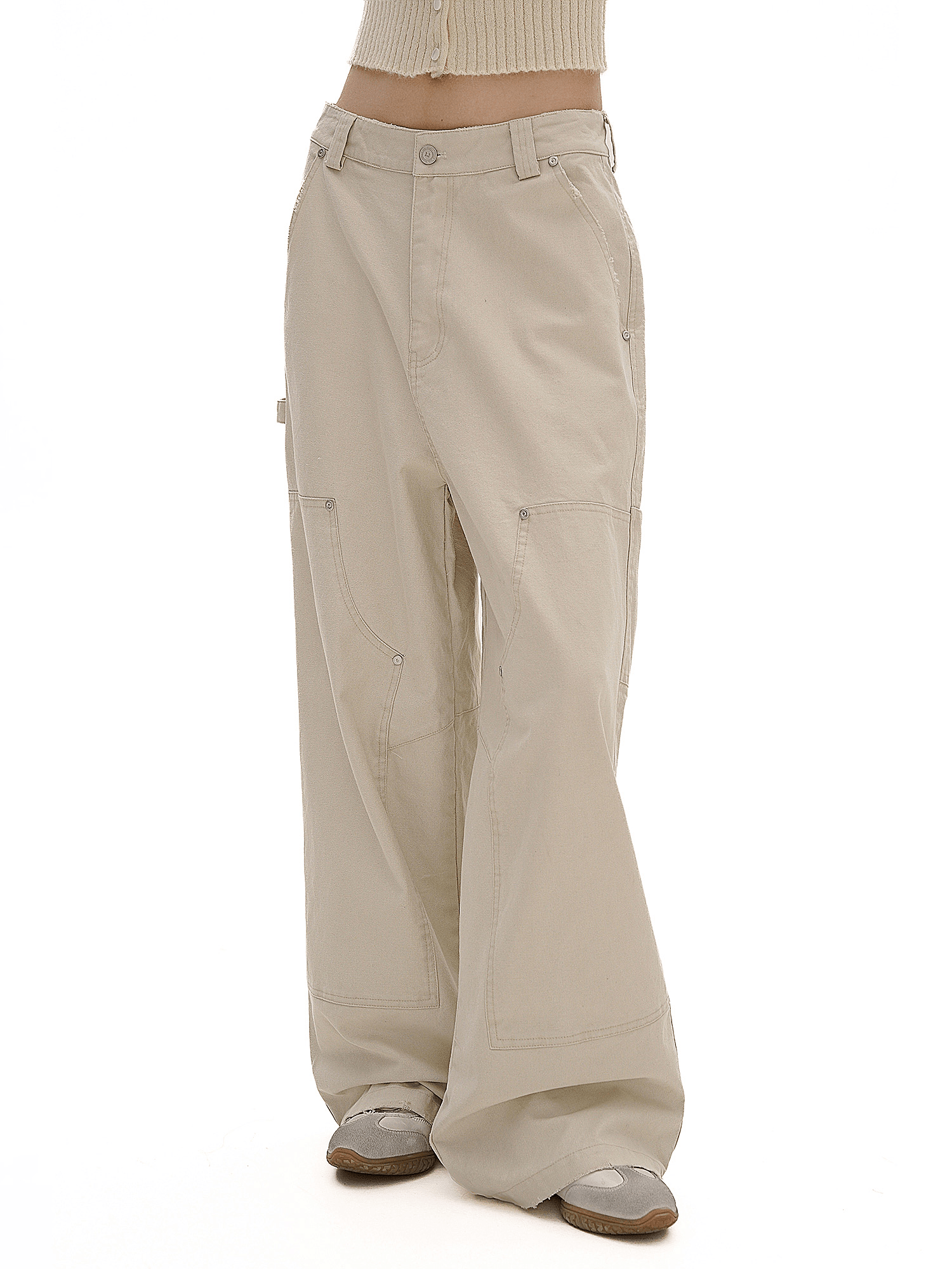Multi - Pocket Wide - Leg Cargo Pants - COPPING THREADS - MOROMORO